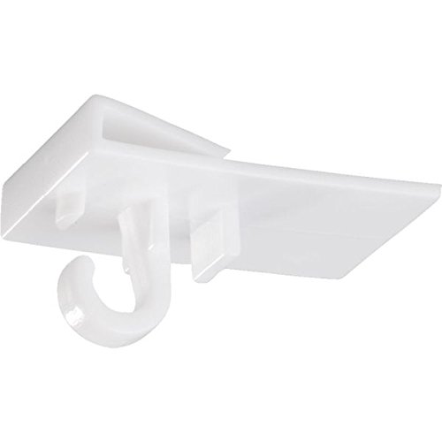 LEMAX® Ceiling-Clip, zum Einhängen an T-Schiene PVC 19 x 30 mm 10 Stück/Packung | Haken | Deckenhaken | Deckenbefestigung