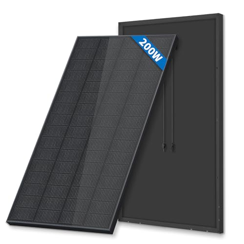 FIREFLY ENERGY 200 W Monocrystalline Solarmodul Solar Panel Balkonkraftwerk Komplett Schwarzes Solarpanel für Wohnmobile