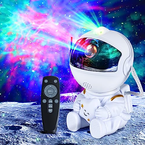 BURNNOVE Astronaut Sternenhimmel Projektor LED Sternenprojektor mit 8 Nebelmodi 2 Sternenmodi Fernbedienung einstellbare Helligkeit und...